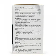 Viên Uống Vitamin B1 B6 B12 Soft 3B Vitamin Plus New Kingphar 100 Viên, Bổ Sung Vitamin Nhóm B, Hỗ Trợ Hoạt Động Hệ Thần Kinh, Hỗ Trợ Giảm Mệt Mỏi, Căng Thẳng, Stress, Hỗ Trợ Giảm Tê Bì Tay Chân