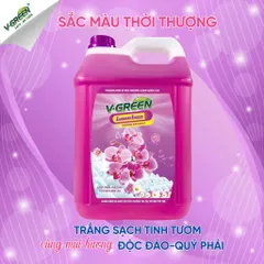 Nước giặt xả 5 in 1 V_green can 10 lít