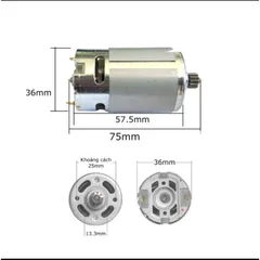 động cơ chổi than nhiều mẫu 12V đến 24V DC thay thế cho máy khoan vặn vít