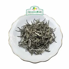 Trà Shan Tuyết Bạch Ngọc 200gram Hộp Gỗ Thông Trà Sạch Tân Cương Xanh