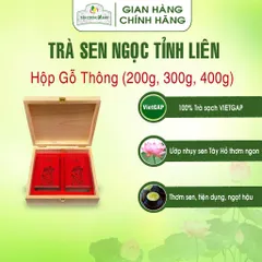 Trà Sen Ngọc Tỉnh Liên 200gram,300gram,400gram - Hộp Gỗ Thông Trà Sạch Tân Cương Xanh