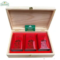 Trà Tân Cương 300gram Hộp Gỗ Thông , Hộp Trà Tân Cương Gỗ Thông TCX 3 - 300gram Trà Ấm