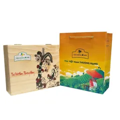 Trà Tân Cương 300gram Hộp Gỗ Thông , Hộp Trà Tân Cương Gỗ Thông TCX 3 - 300gram Trà Ấm