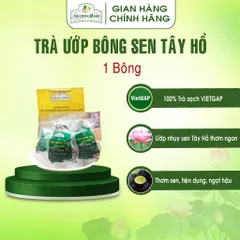 Trà Ướp Bông Sen Tây Hồ ( 1 Bông) / Hộp Trà Đinh Ướp Bông Sen Sấy Thăng Hoa Ngọc Tỉnh Liên Trà Sạch Tân Cương Xanh