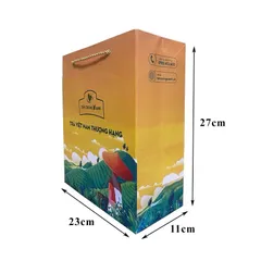 Túi Giấy Đựng Trà Tân Cương Xanh - Túi Giấy Đựng Quà Biếu Sang Trọng - Đựng Vừa 1kg, 2kg Trà Thái Nguyên