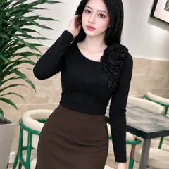 Áo thun lệch vai đính hoa dài tay thi đông đẹp_Áo thun kiểu đi cưới đi tiệc xinh