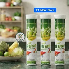Viên Sủi ATISO Hương Râu Ngô-Giúp Thanh Nhiệt,Mát Gan,Bổ Sung VitaminC B1 B6 Cho Cơ Thể(T/20v/3,8g)