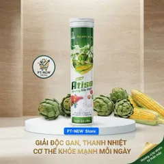 Viên Sủi ATISO Hương Râu Ngô-Giúp Thanh Nhiệt,Mát Gan,Bổ Sung VitaminC B1 B6 Cho Cơ Thể(T/20v/3,8g)