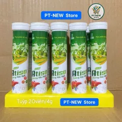 Viên Sủi ATISO Hương Râu Ngô-Giúp Thanh Nhiệt,Mát Gan,Bổ Sung VitaminC B1 B6 Cho Cơ Thể(T/20v/3,8g)