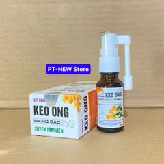 Xịt Họng Keo Ong Nano Bạc Xuyên Tâm Liên 20ml-Hỗ trợ giảm ho, rát họng, các vấn đề về hô hấp