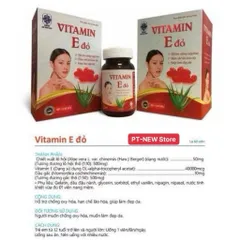 VITAMIN E Đỏ -Hỗ Trợ Giúp Chống Oxy Hoá, Hạn Chế Lão Hóa Da, Giúp Làm Đẹp Da, Trắng Da(Hộp/60viên)