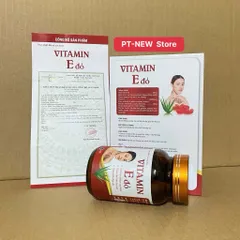 VITAMIN E Đỏ -Hỗ Trợ Giúp Chống Oxy Hoá, Hạn Chế Lão Hóa Da, Giúp Làm Đẹp Da, Trắng Da(Hộp/60viên)