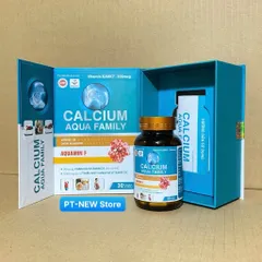 (Canxi Hữu Cơ) CALCIUM AQUA-Hỗ Trợ Phát Triển Chiều Cao, Bổ sung Canxi Tảo Biển D3 cho xương(h/30v)