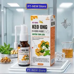 Xịt Họng Keo Ong Nano Bạc Xuyên Tâm Liên 20ml-Hỗ trợ giảm ho, rát họng, các vấn đề về hô hấp