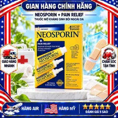 KEM BÔI LIỀN SẸO DỊU DA NEOSPORIN + PAIN RELIEF MỸ HỘP 3 TUÝP