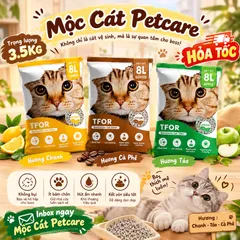 COMBO 6 TÚI CÁT VỆ SINH CHO MÈO TFOR-CHẤT LƯỢNG CAO-ÍT BỤI-KHỬ MÙI TỐT-VÓN CHẮC CHẮN