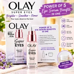 Olay Super Eyes Daily Eye Serum – Serum Dưỡng Mắt 13.5ml – Giúp Làm Sáng Vùng Da Quanh Mắt, Giảm Bọng Mắt & Làm Mờ Nếp Nhăn