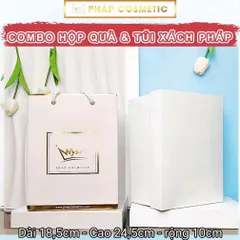 Hộp quà xịn cao cấp + túi giấy tặng kèm giấy rơm hồng  CÓ HOẢ TỐC