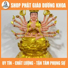Tôn Tượng Chuẩn Đề Ngồi 30cm Nhựa Composite CỰC ĐẸP 890424