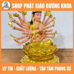 Tôn Tượng Chuẩn Đề Ngồi 30cm Nhựa Composite CỰC ĐẸP 890424