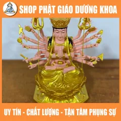 Tôn Tượng Chuẩn Đề Ngồi 30cm Nhựa Composite CỰC ĐẸP 890424