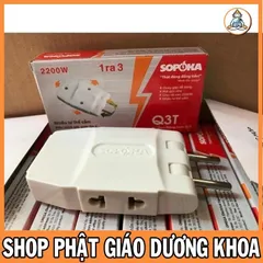 LOẠI XỊN, Phích cắm điện, ổ câm điện thông minh 1 chia 3
