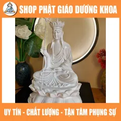3 Màu - tượng địa tạng vương bồ tát ngồi 30cm composite cực đẹp