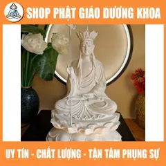 3 Màu - tượng địa tạng vương bồ tát ngồi 30cm composite cực đẹp