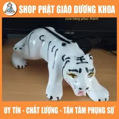 Tượng thờ hổ trắng 30cm ( đất nung)