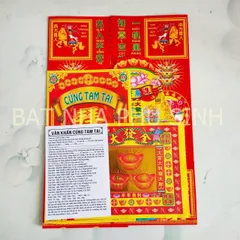 Bộ giấy cúng TAM TAI cho NAM và Nữ xếp sẳn như ảnh (kèm văn khấn) 890591