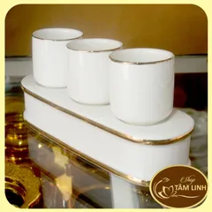Án ba-Bộ ba ly nước thờ cúng bàn thờ GỐM SỨ CAO CẤP 890622