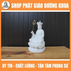 Tượng Địa Tạng Vương Bồ Tát 17cm dáng ngồi bằng đá đúc (nhiều màu sắc). Trang trí trên ô tô, tiểu cảnh, bonsai, ghép lũa 890642