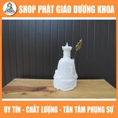 Tượng Địa Tạng Vương Bồ Tát 17cm dáng ngồi bằng đá đúc (nhiều màu sắc). Trang trí trên ô tô, tiểu cảnh, bonsai, ghép lũa 890642