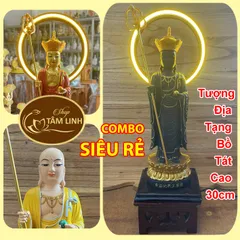 Hào Quang Và Tượng Địa Tạng Bồ Tát cao 30cm Nhiều Màu 890703