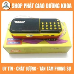 Máy nghe pháp A Di Đà Phật A100 - Loa mp3 A-100 đa năng nghe nhạc kinh phật đài FM - Loại 1 pin - thẻ nhớ - 3W DƯƠNG KHOA SHOP 890713