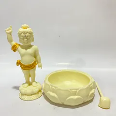 Bộ Tắm Phật Đản Sanh Mini Cao 16cm Gía Rẻ Kèm Gáo Nước Và Chậu 890715