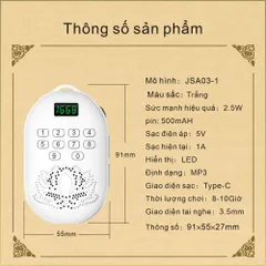 Máy niệm Phật Lá Bồ Đề Hình Hoa Sen 52 Bài Có sạc, ko kèm thẻ 0398-142-241 890753