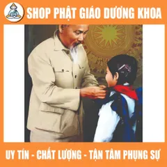 Ảnh Bác Hồ và Thiếu Nhi ( Chỉ in + ép platic, không đóng khung )  CÓ HOẢ TỐC 890869