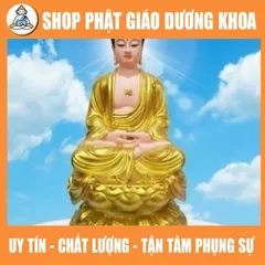 Tôn Tượng A Di Đà Ngồi cao 30cm - Tượng Phật Thờ Cúng A Di Đà Composite  DƯƠNG KHOA SHOP