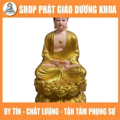 Tôn Tượng A Di Đà Ngồi cao 30cm - Tượng Phật Thờ Cúng A Di Đà Composite  DƯƠNG KHOA SHOP