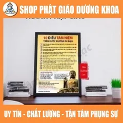 Tranh Phật 10 điều tâm niệm trên bước đường tu đạo, Kinh nhật tụng treo tường để bàn  DƯƠNG KHOA SHOP