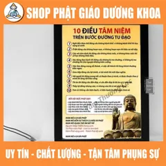 Tranh Phật 10 điều tâm niệm trên bước đường tu đạo, Kinh nhật tụng treo tường để bàn  DƯƠNG KHOA SHOP