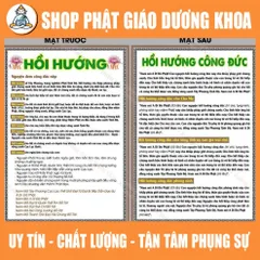 Tờ Chú  Hồi Hướng bằng giấy, IN 2 MẶT, cán ni lông, hình in sắc nét DƯƠNG KHOA SHOP