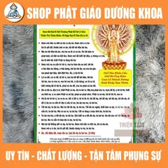 Tờ Chú Đại Bi và Bạch Y Thần Chú 21x30cm chất liệu giấy couche 250 dai và dày, cán nilông 2 mặt DƯƠNG KHOA SHOP