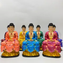 Bộ 7 Tượng Dược Sư Lưu Ly Quang Vương Phật 18cm Nhiều Màu Có Pháp Khí Tháp Rời 891047