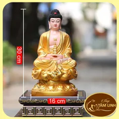 Tượng Dược Sư Lưu Ly Quang Vương Phật Cao 30Cm Chất Liệu Nhựa Composite