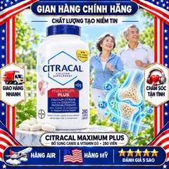 Viên uống bổ sung canxi hữu cơ CITRACAL Maximum Calcium citrate 280viên