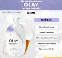 Sữa tắm Olay Fresh Radiance dưỡng sáng da mịn màng, làm sạch dịu nhẹ hương nước hoa 1035ml