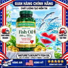 DẦU CÁ NATURE'S BOUNTY FISH OIL 1400MG KHÔNG MÙI MỸ HỘP 130V