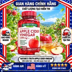 VIÊN GIẤM TÁO HỮU CƠ NATURE'S TRUTH APPLE CIDER VINEGAR MỸ 180V